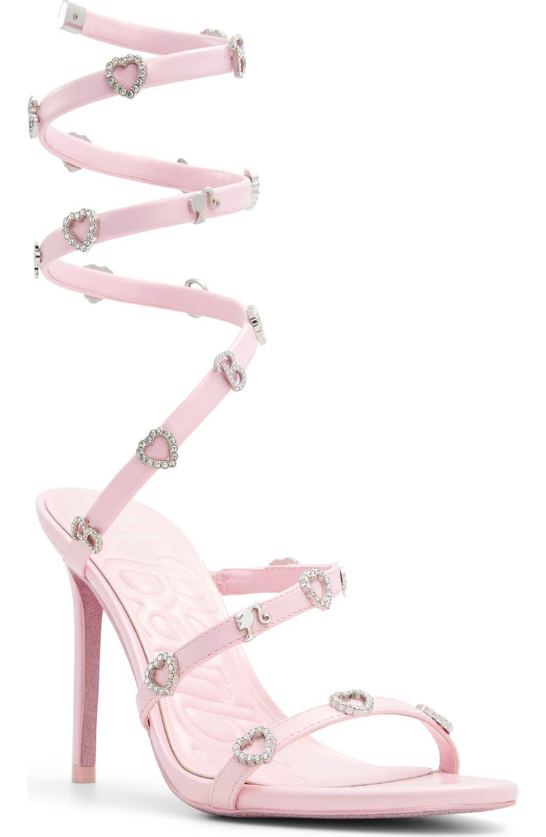 ALDO x Barbie Runway Wraparound Ankle Strap Sandal, Main, color,