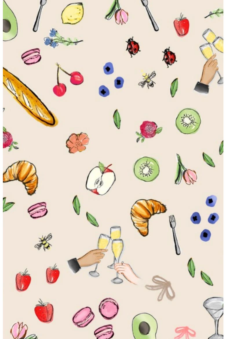 THE PICNIC BLANKET, Alternate, color, Cream Base with pastel colors