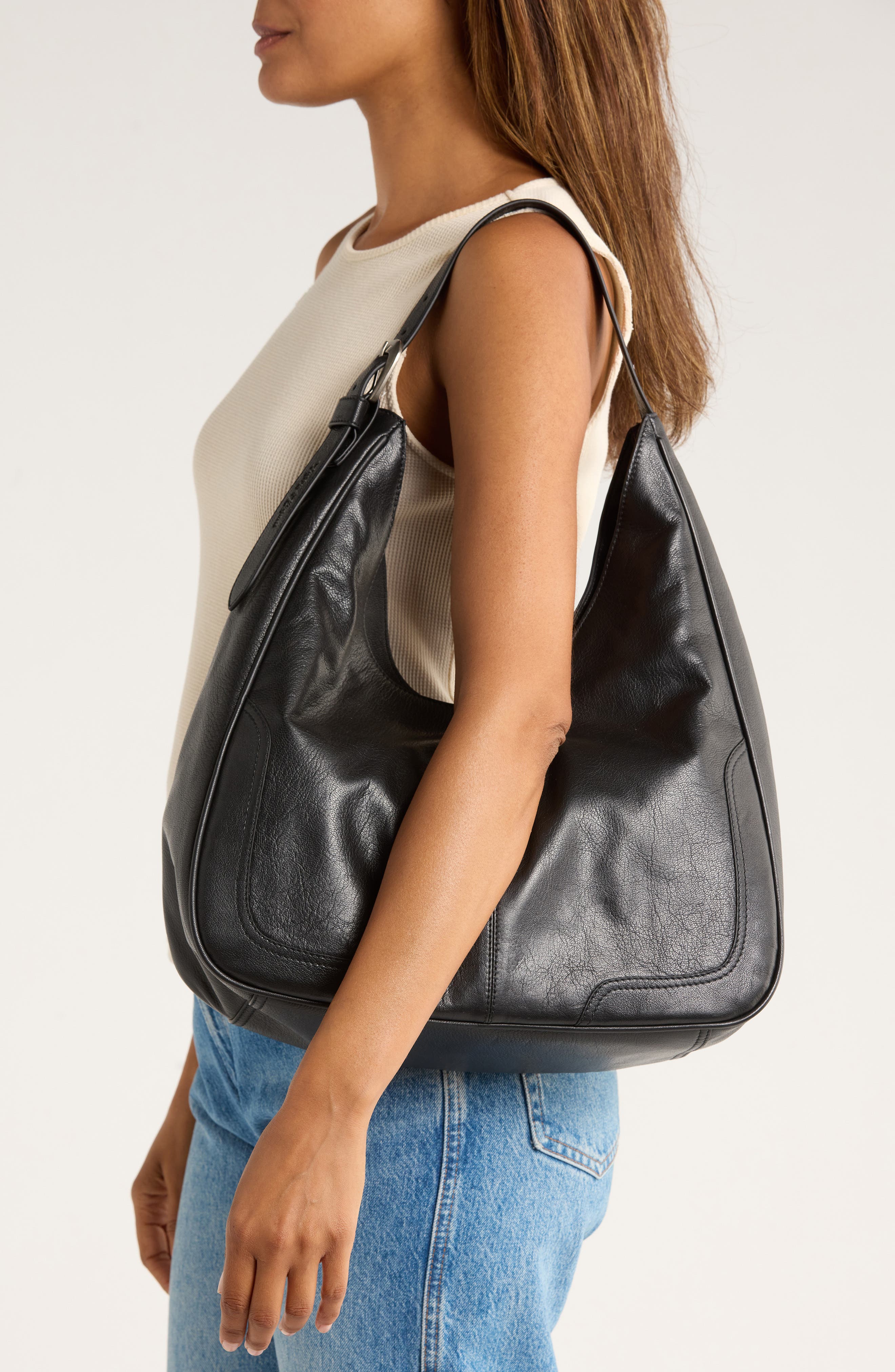 Lucky Brand Luma Hobo Bag, Alternate, color, Black