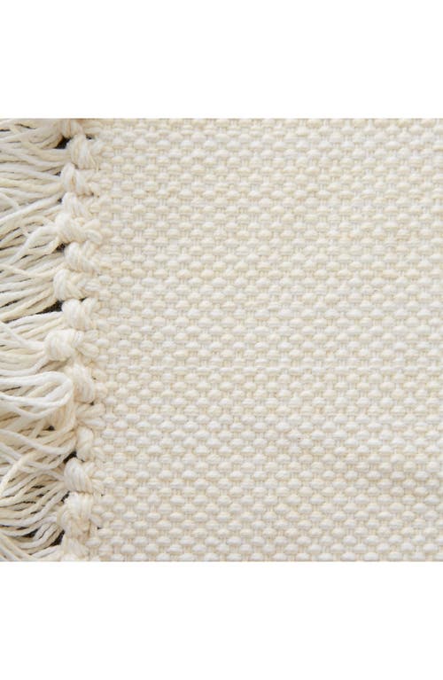 Design Imports Variegated Fringe Set Of 4 Placemats In White
