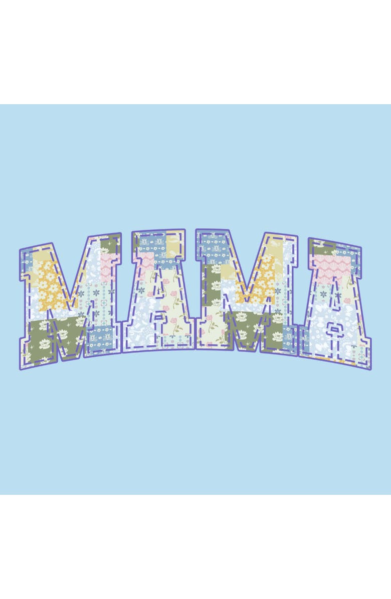 Disney Men's Disney Mama Collegiate Fabric Pattern Graphic T-Shirt, Alternate, color, Light Blue
