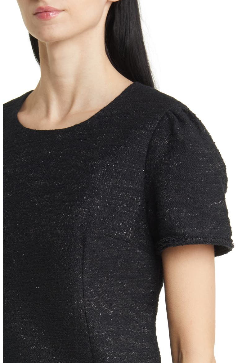 Kesia Bouclé Dress, Alternate, color, BLACK RESORT BOUCLE