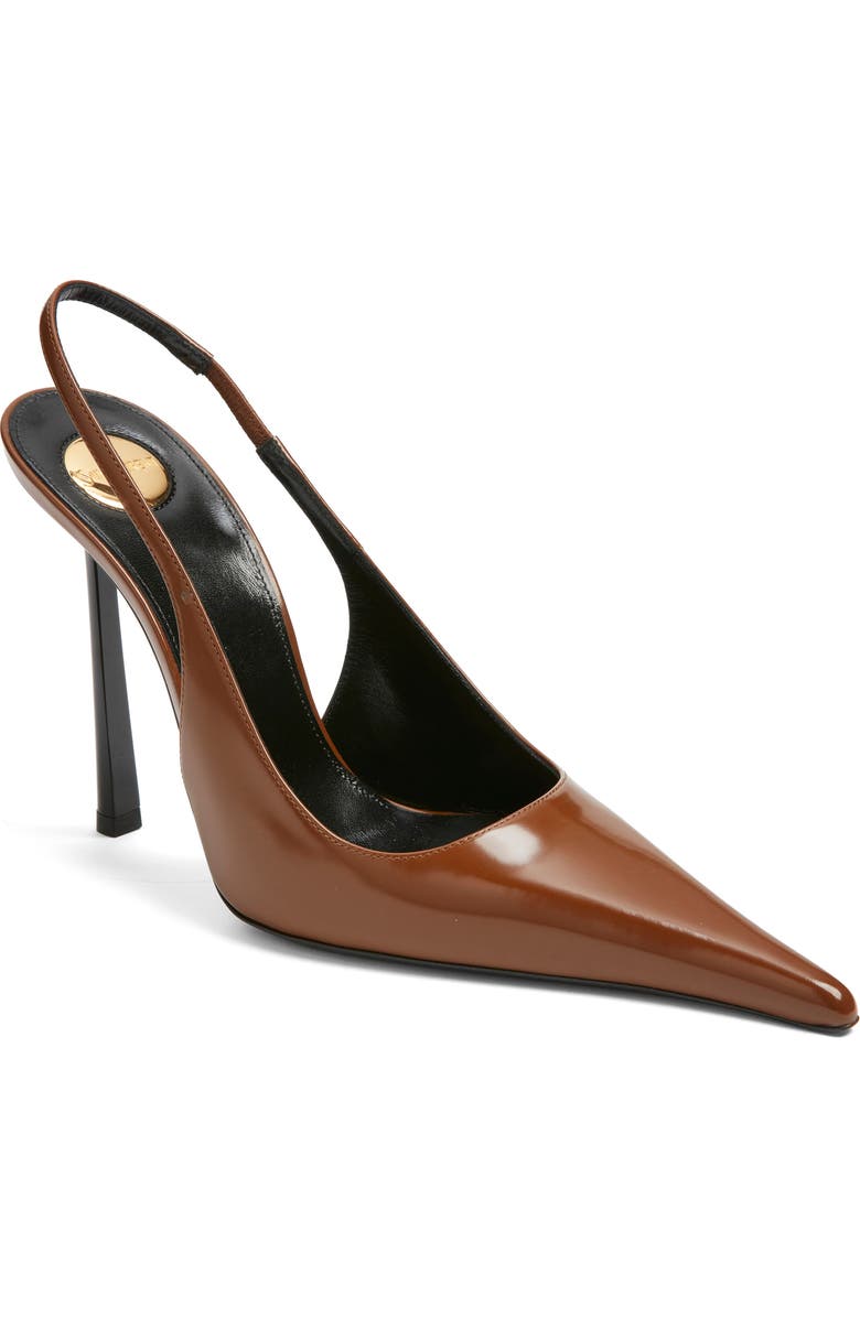 Saint Laurent Vendome Slingback Pump, Main, color, Soil Brown
