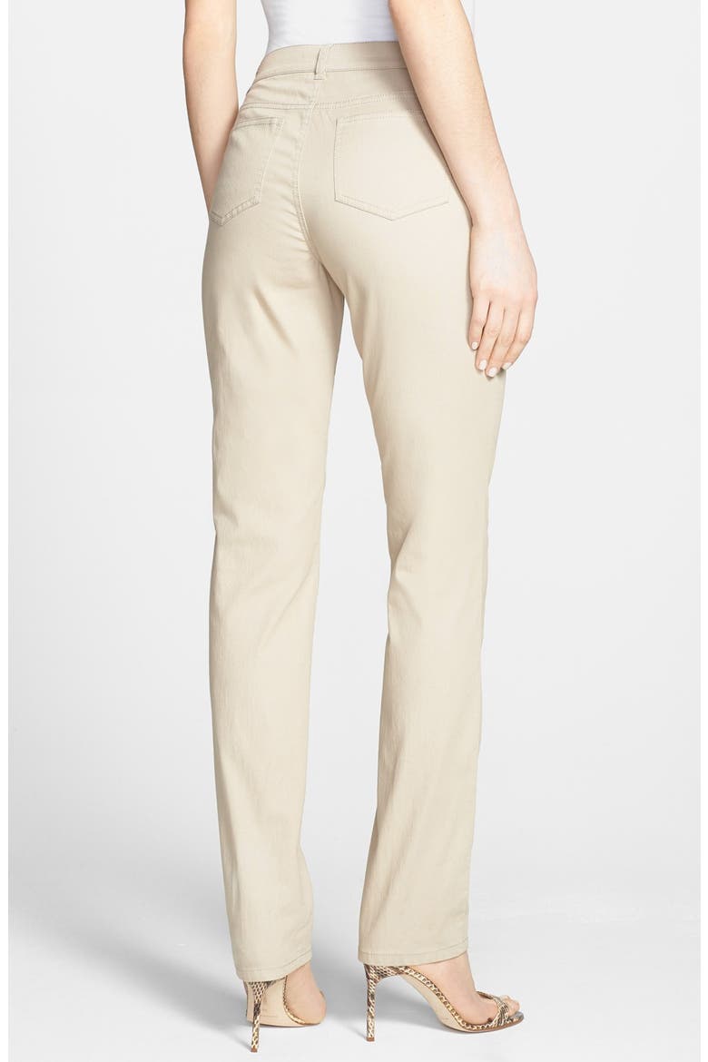 'Primo Denim' Curvy Fit Slim Leg Jeans, Alternate, color, KHAKI