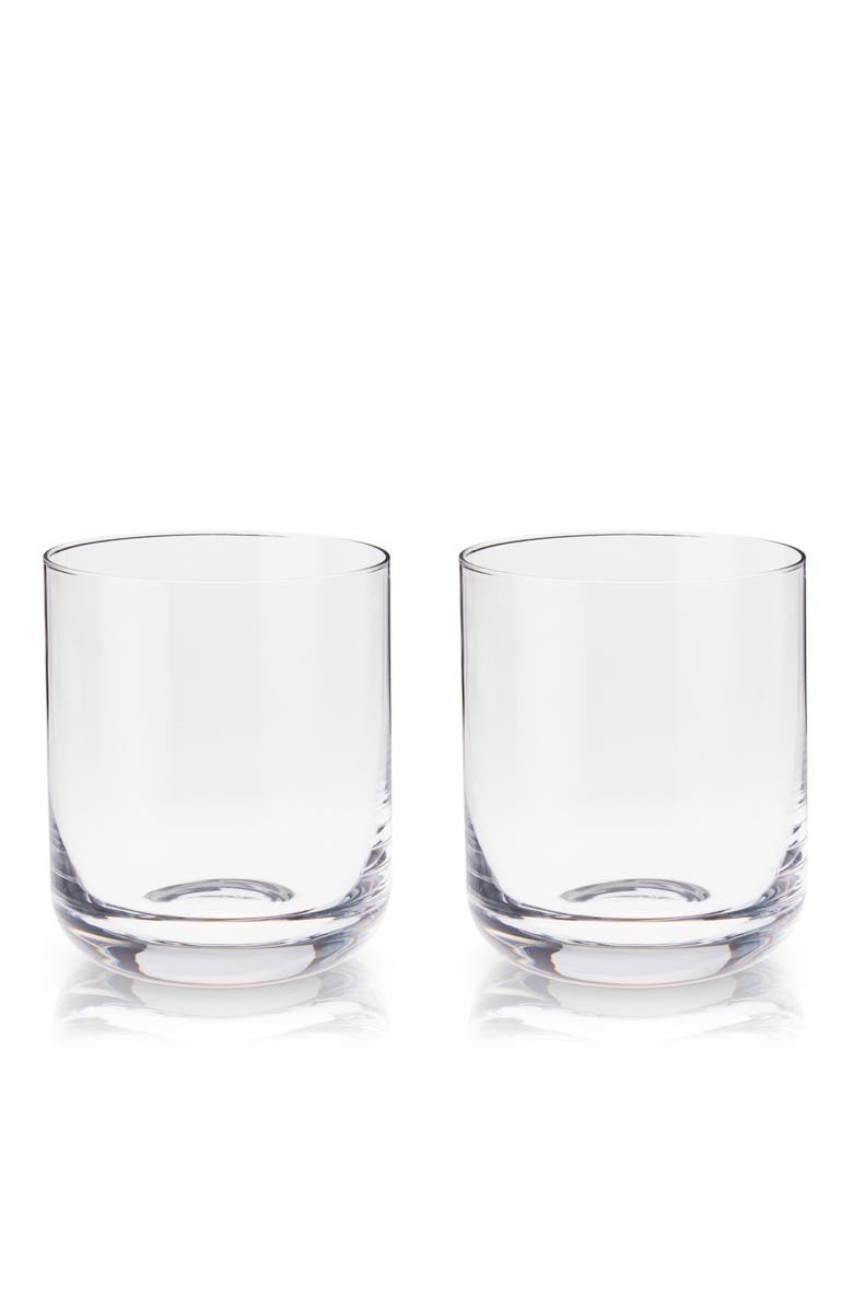 Viski Raye Crystal Whiskey Tumblers Set of 2, Main, color, Clear