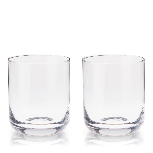 Viski Raye Crystal Whiskey Tumblers Set Of 2 In Clear