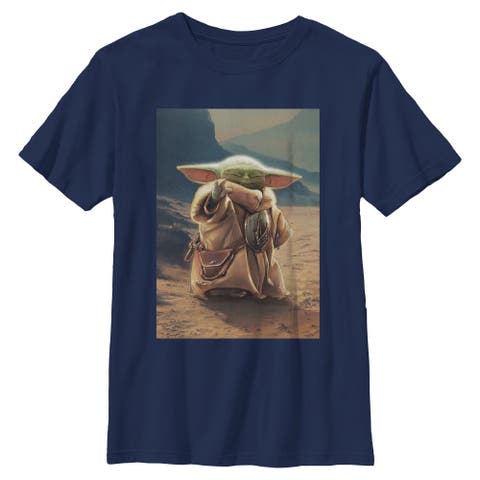 Boy's Star Wars The Mandalorian and Grogu The Child Force Poster  Graphic T-Shirt