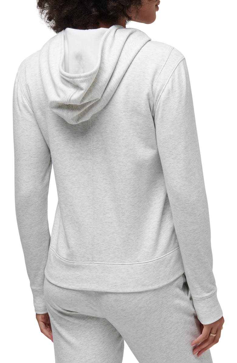TravisMathew Cloud Zip Hoodie, Alternate, color, Heather Light Grey