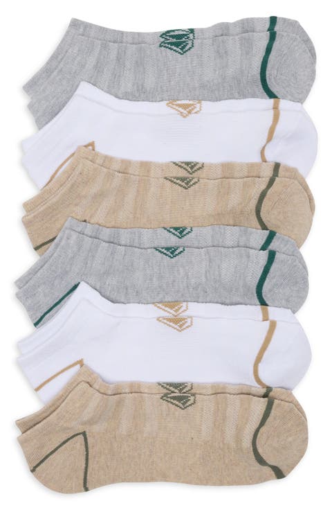 6-Pack Athletic No Show Socks