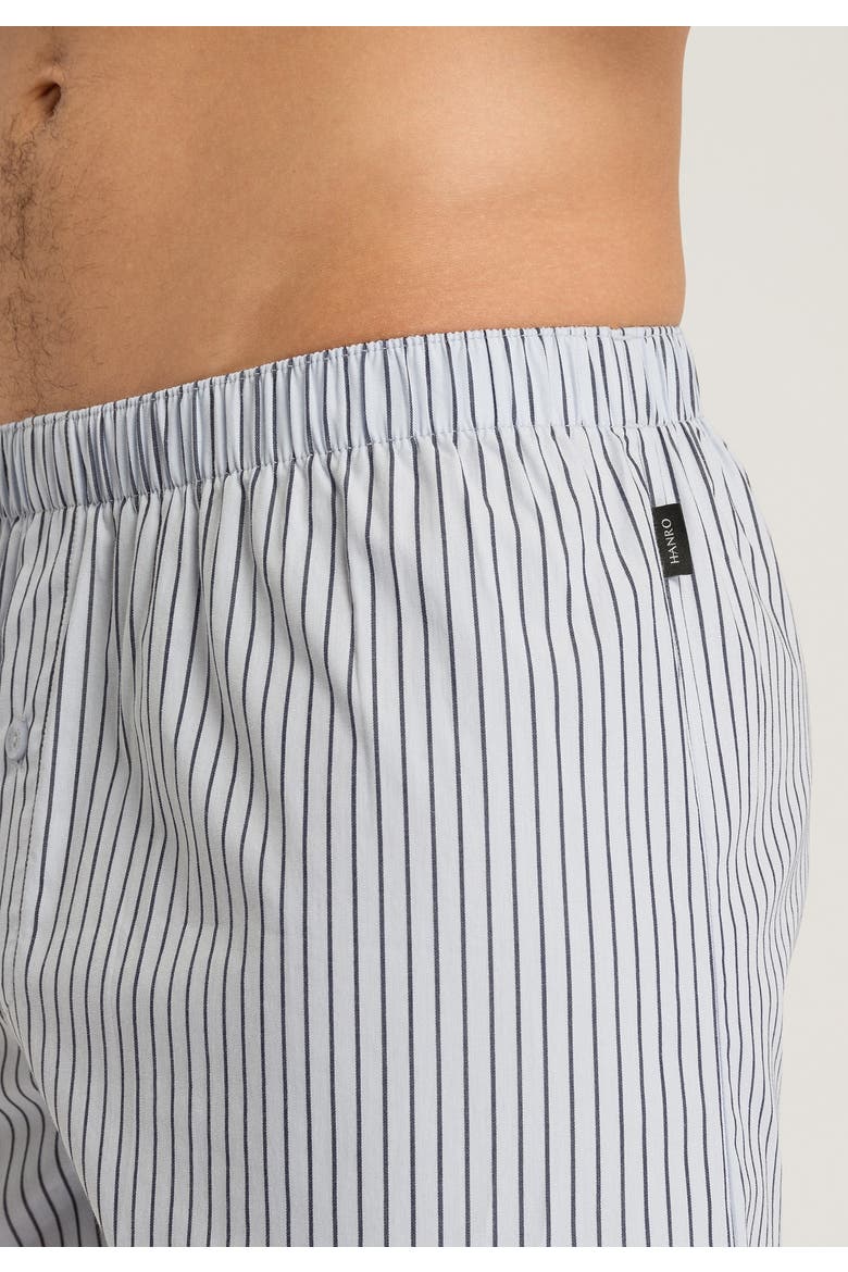 Fancy Woven Cotton Boxer, Alternate, color, Light Grey Stripe