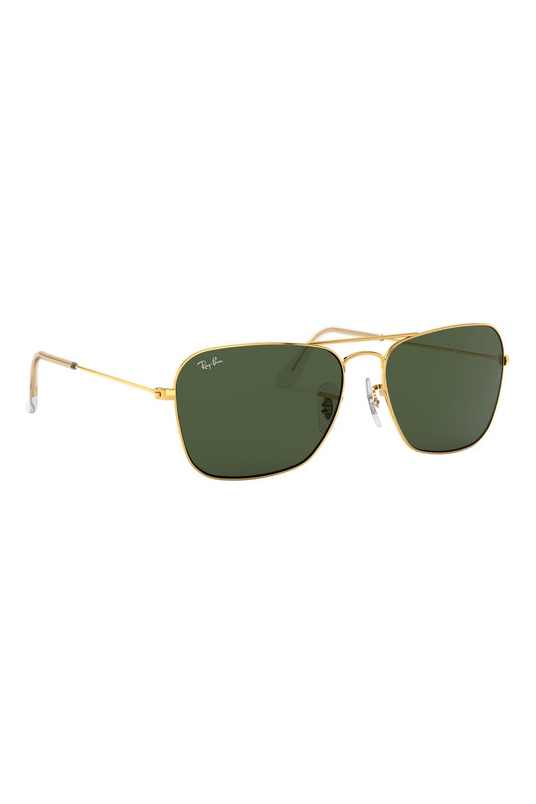 'Caravan' 58mm Aviator Sunglasses, Alternate, color, GOLD