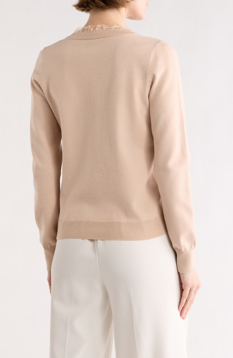 BY DESIGN Alma Ruffle Cardigan, Alternate, color, Shifting Sand