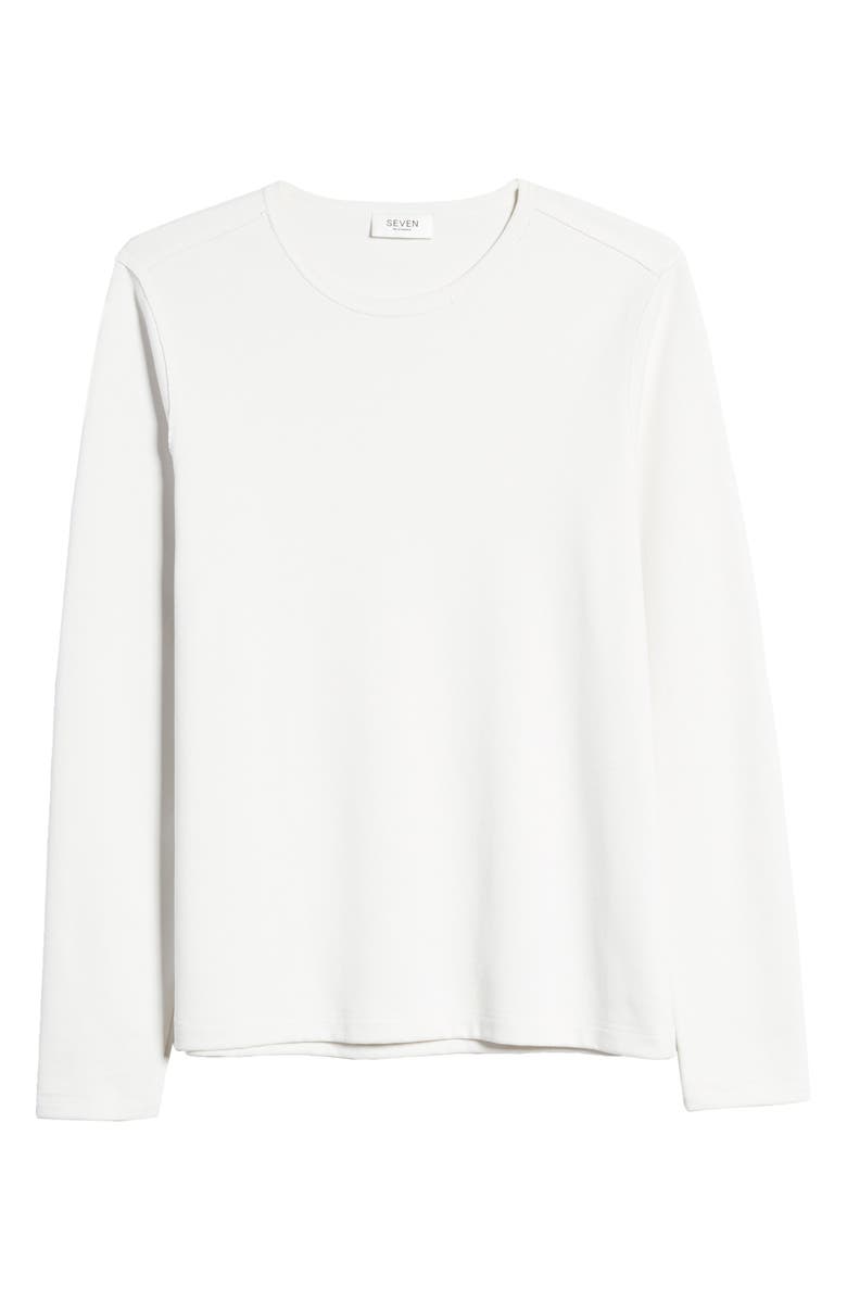 7 For All Mankind Cotton Blend Long Sleeve Crewneck T-Shirt, Alternate, color, 