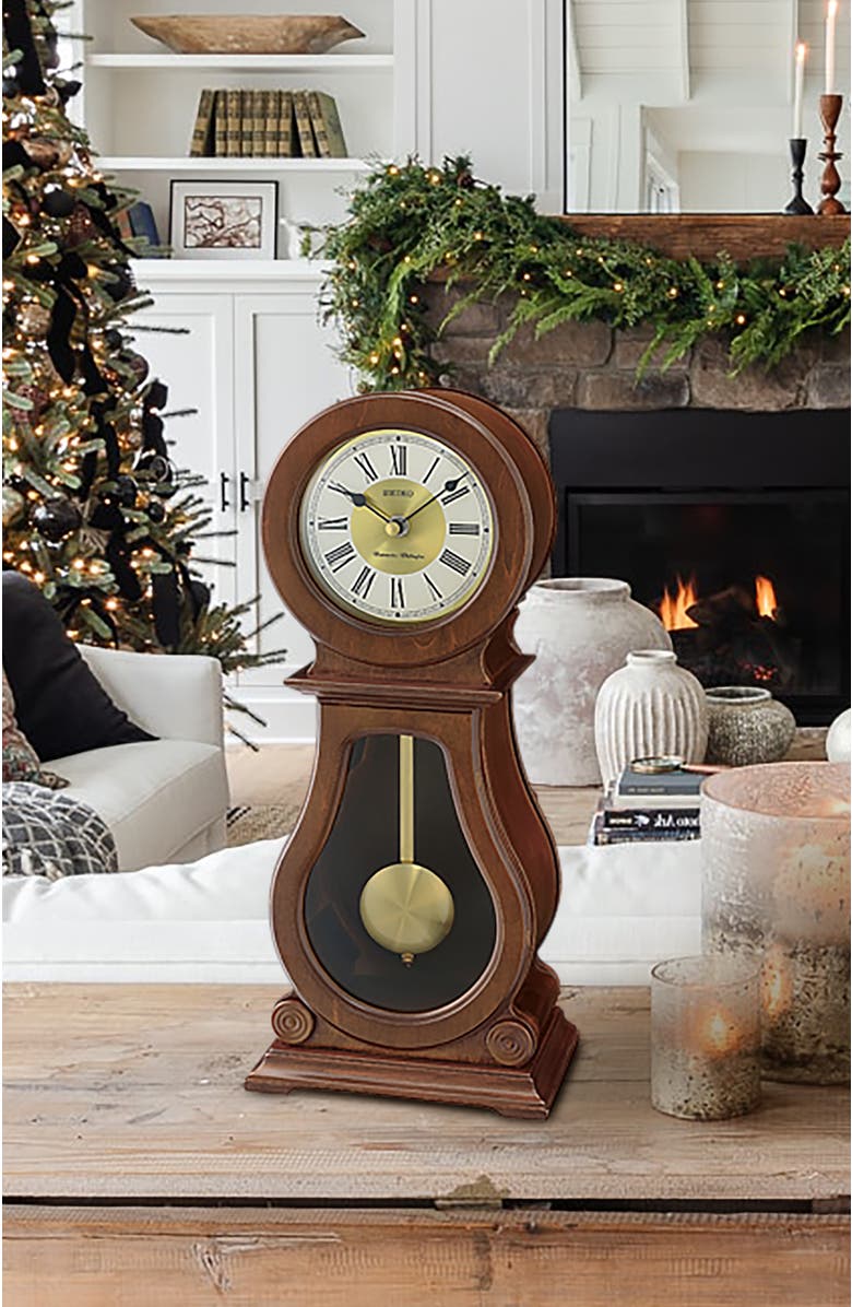 Seiko Albany Mantel Clock, Alternate, color, Brown