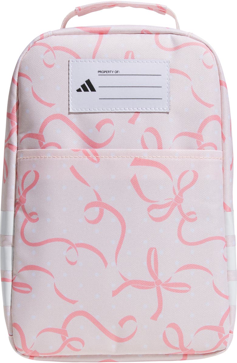 adidas Kids' Santiago Lunch Bag, Alternate, color, Bow Print Pink Tint