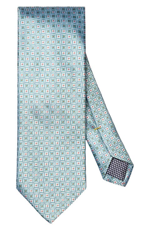 Geometric Silk Jacquard Tie