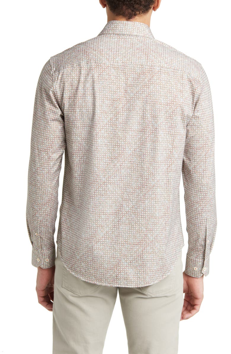 Bugatchi James OoohCotton<sup>®</sup> Geometric Print Button-Up Shirt, Alternate, color, 