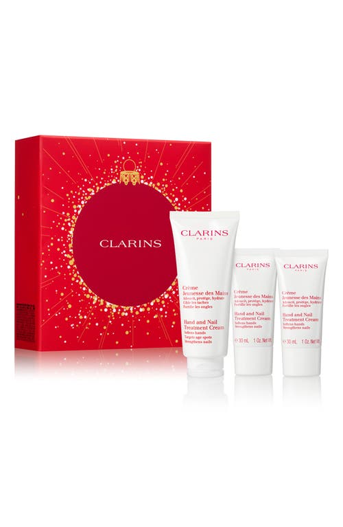 Clarins Hand & Nail Nourishing Treatment Cream Set $54 Value In Transparent