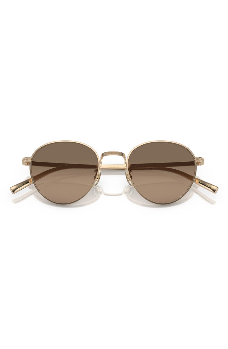 Oliver Peoples 49mm Small Polarized Phantos Sunglasses, Main, color, Gold