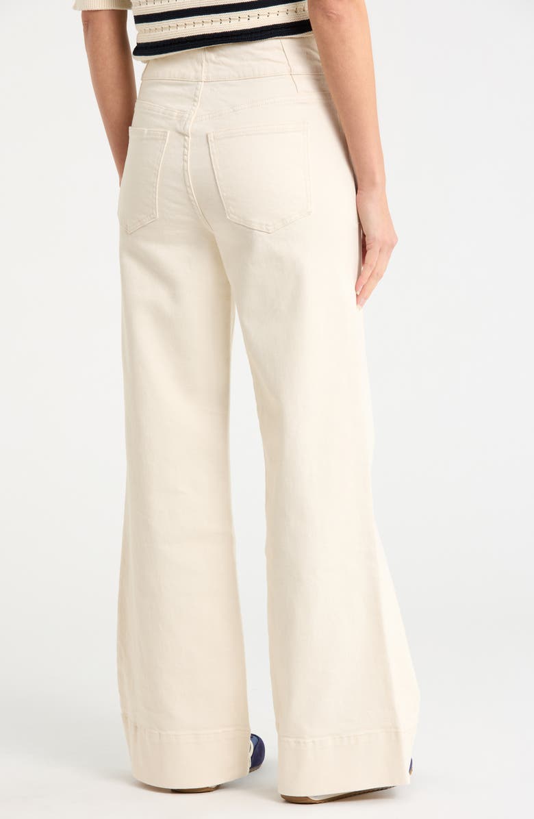 Habitual Shay Welt Pocket High Waist Wide Leg Jeans, Alternate, color, Stone