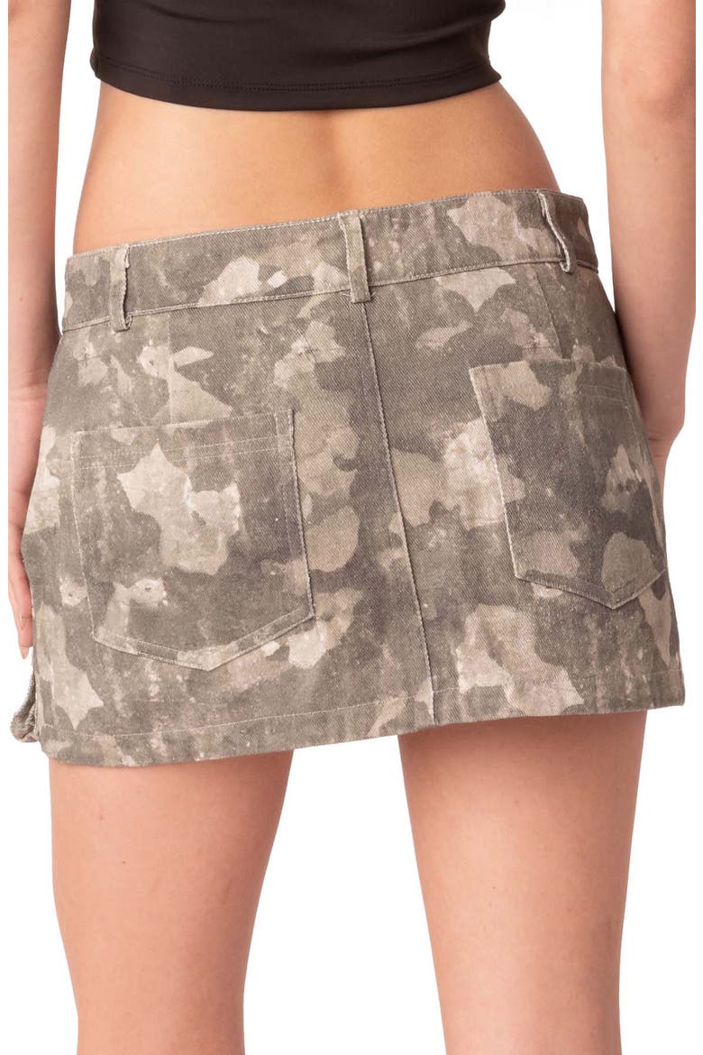 Camo Cotton Cargo Miniskirt, Alternate, color, OLIVE