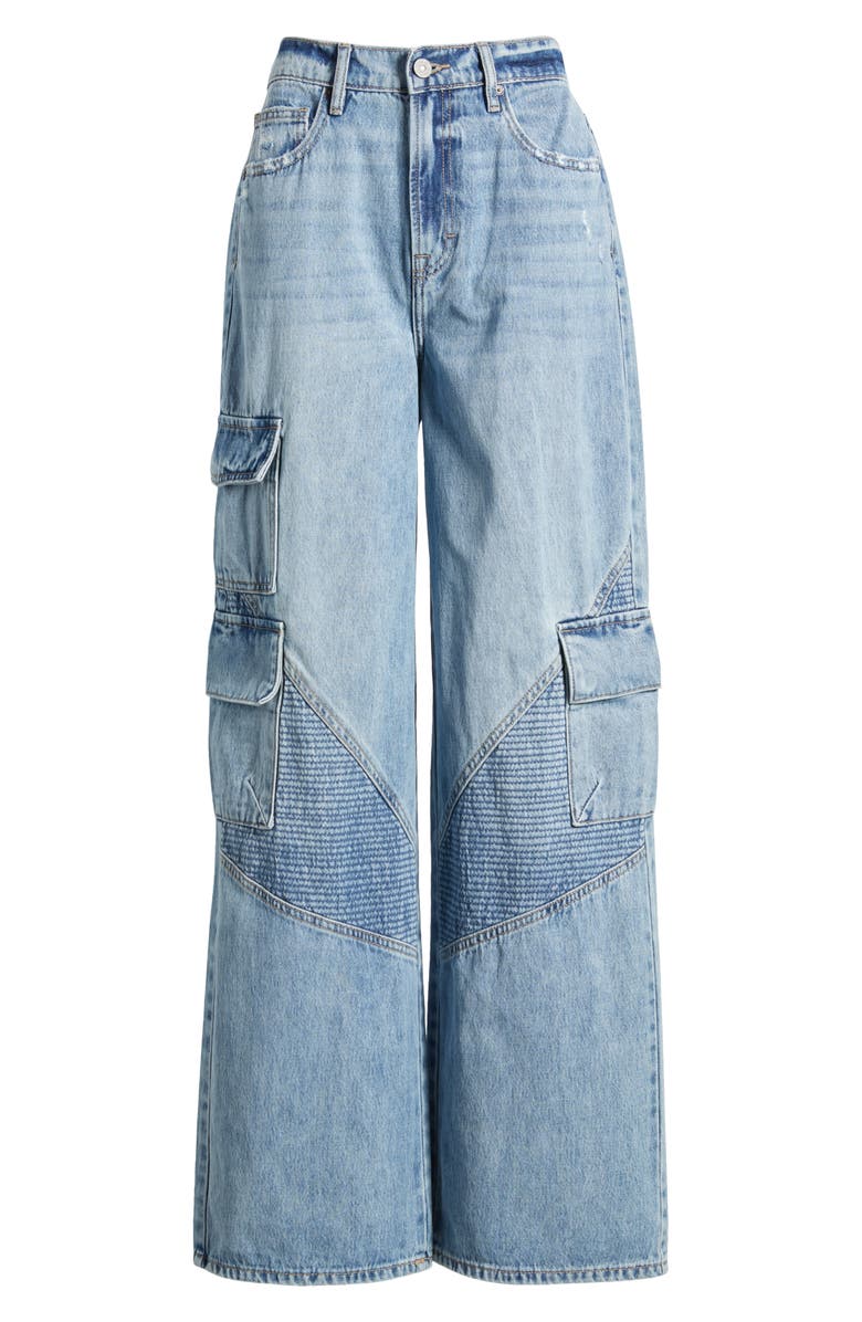 HIDDEN JEANS Moto Carpenter Wide Leg Jeans, Alternate, color,