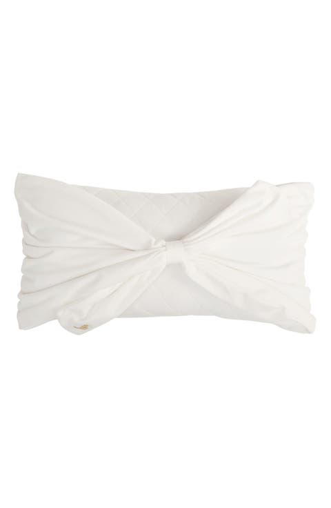 Velvet Bow Accent Pillow