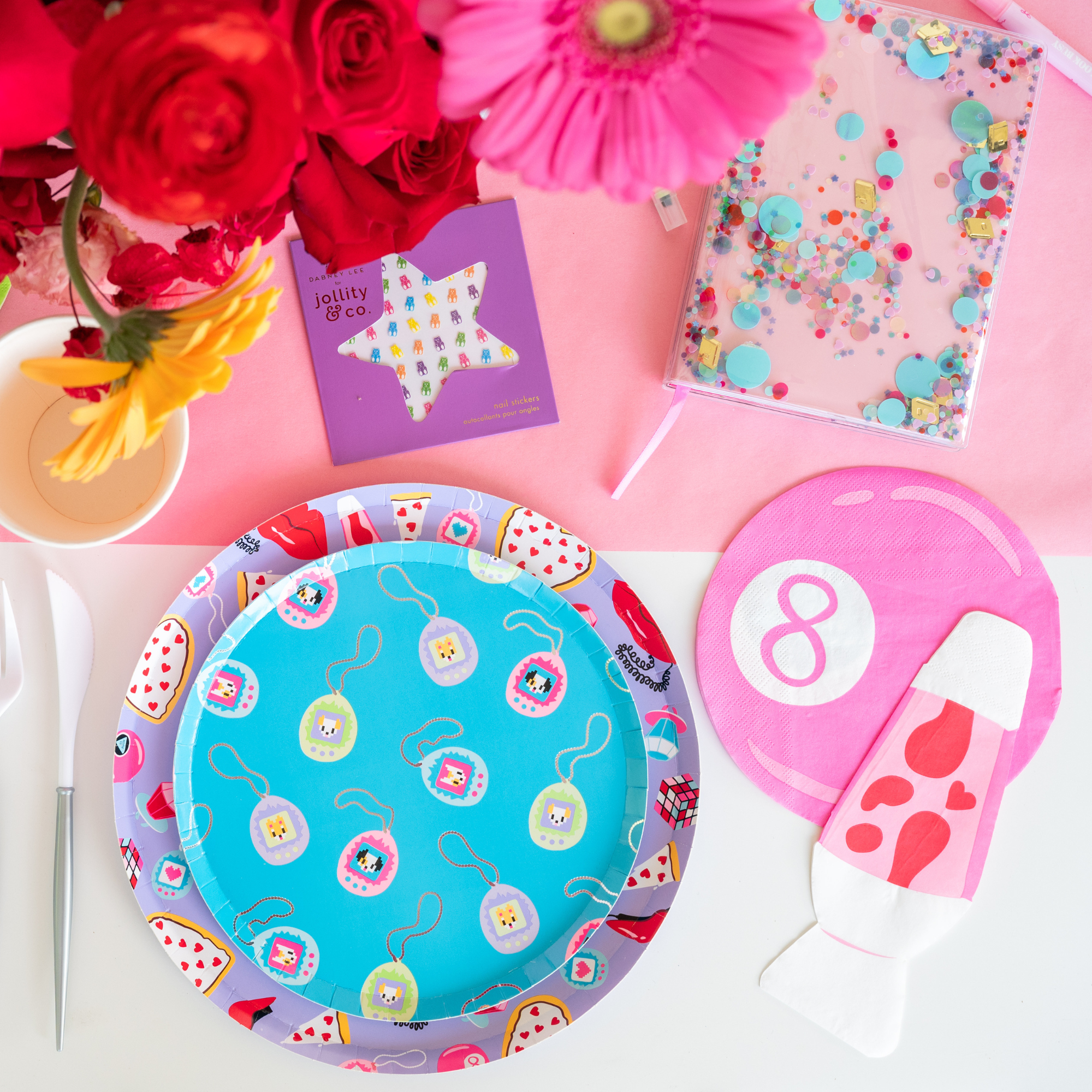 Jollity & Co. Y2K Pixel Pals Dessert Plates | Nordstrom