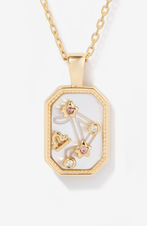 Birthstone Zodiac Charm Necklace