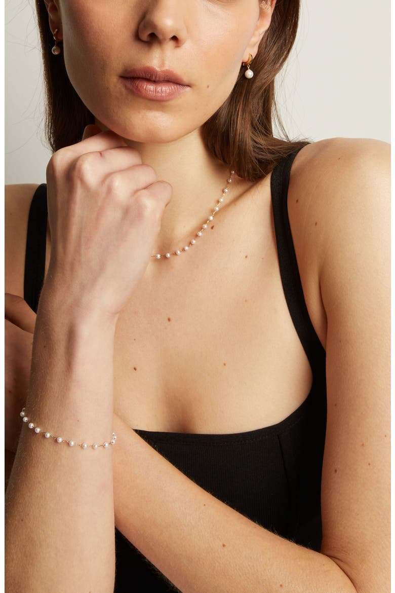 Pearl Vine Bracelet, Alternate, color, Gold Plated Stainless Steel