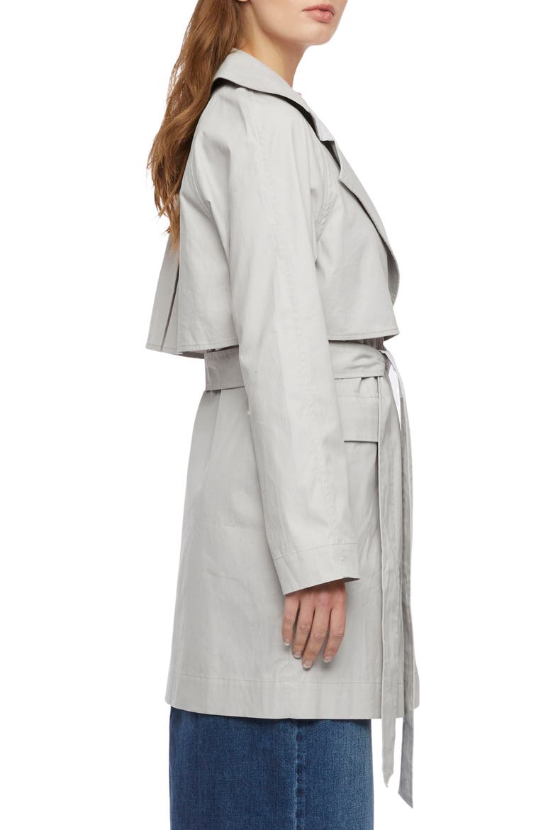 Cotton Twill Trench Coat, Alternate, color, COOL GRAY