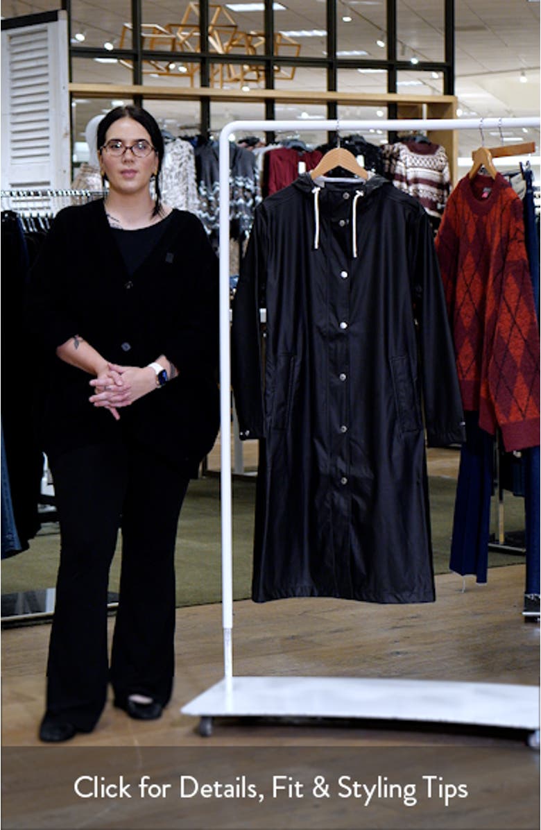 Hooded Longline Coated Raincoat, sales video thumbnail