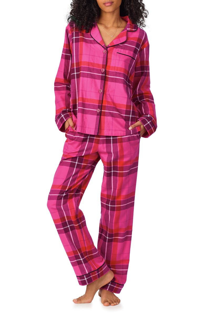 BedHead Pajamas Print Organic Cotton Flannel Pajamas, Main, color, 