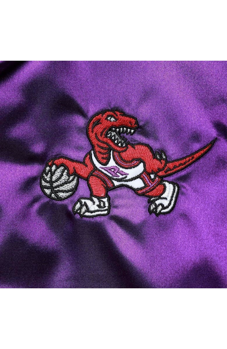 Mitchell & Ness Women's Mitchell & Ness Purple Toronto Raptors Hardwood Classics Raglan Satin Full-Snap Jacket, Alternate, color, Purple