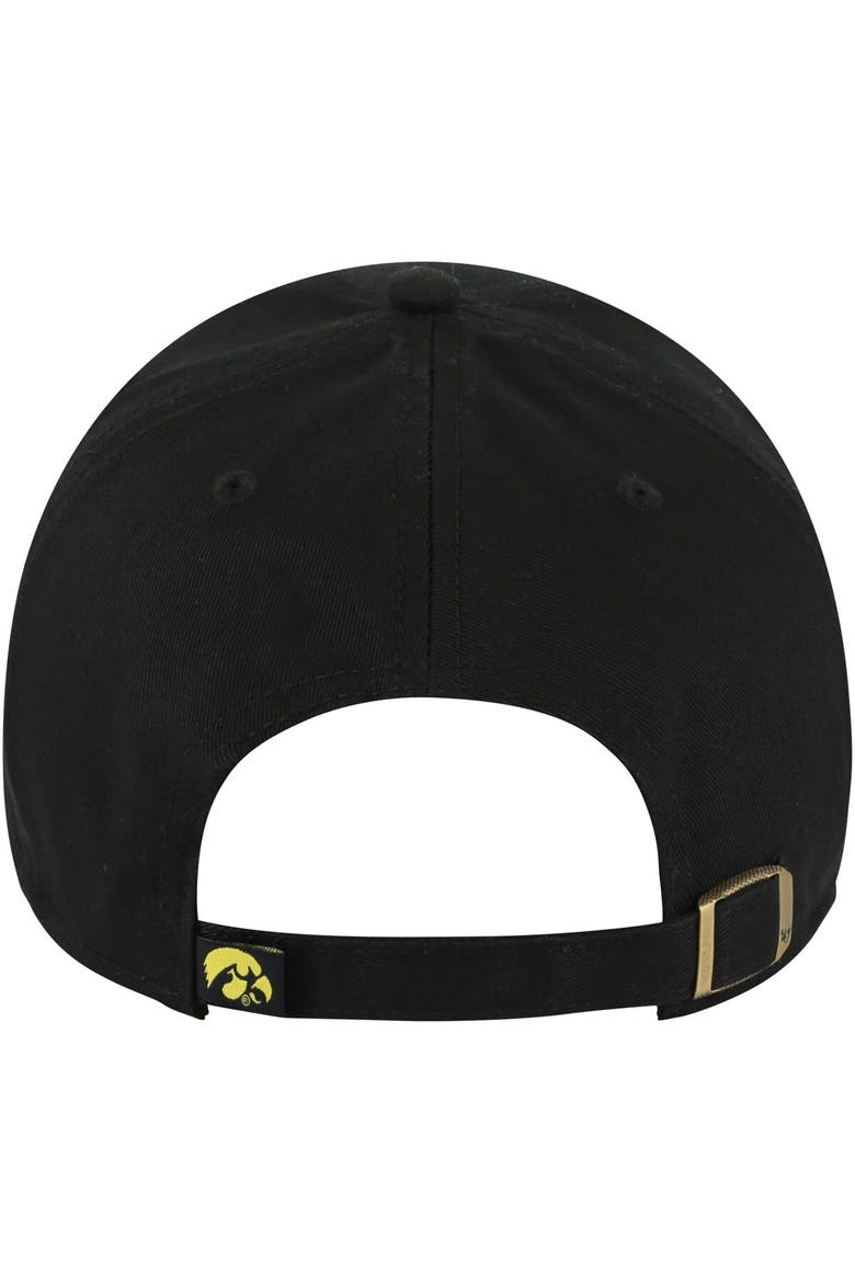 Women's '47 Black Iowa Hawkeyes Sidney Clean Up Adjustable Hat, Alternate, color, Black