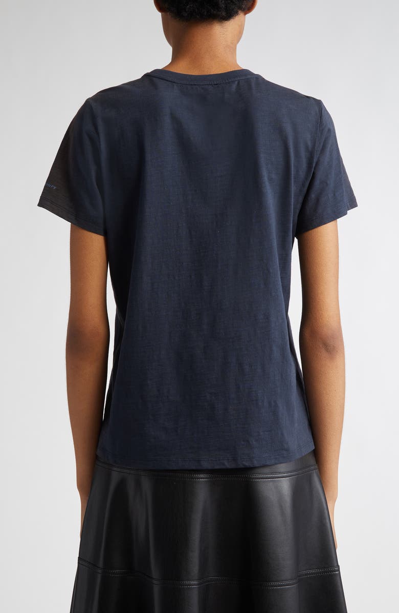 Cinq à Sept Paris New York Denim Appliqué T-Shirt, Alternate, color, Navy