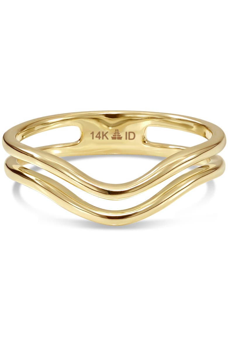 Chevron Ring in 14K Gold,4mm, Main, color, Yellow Gold