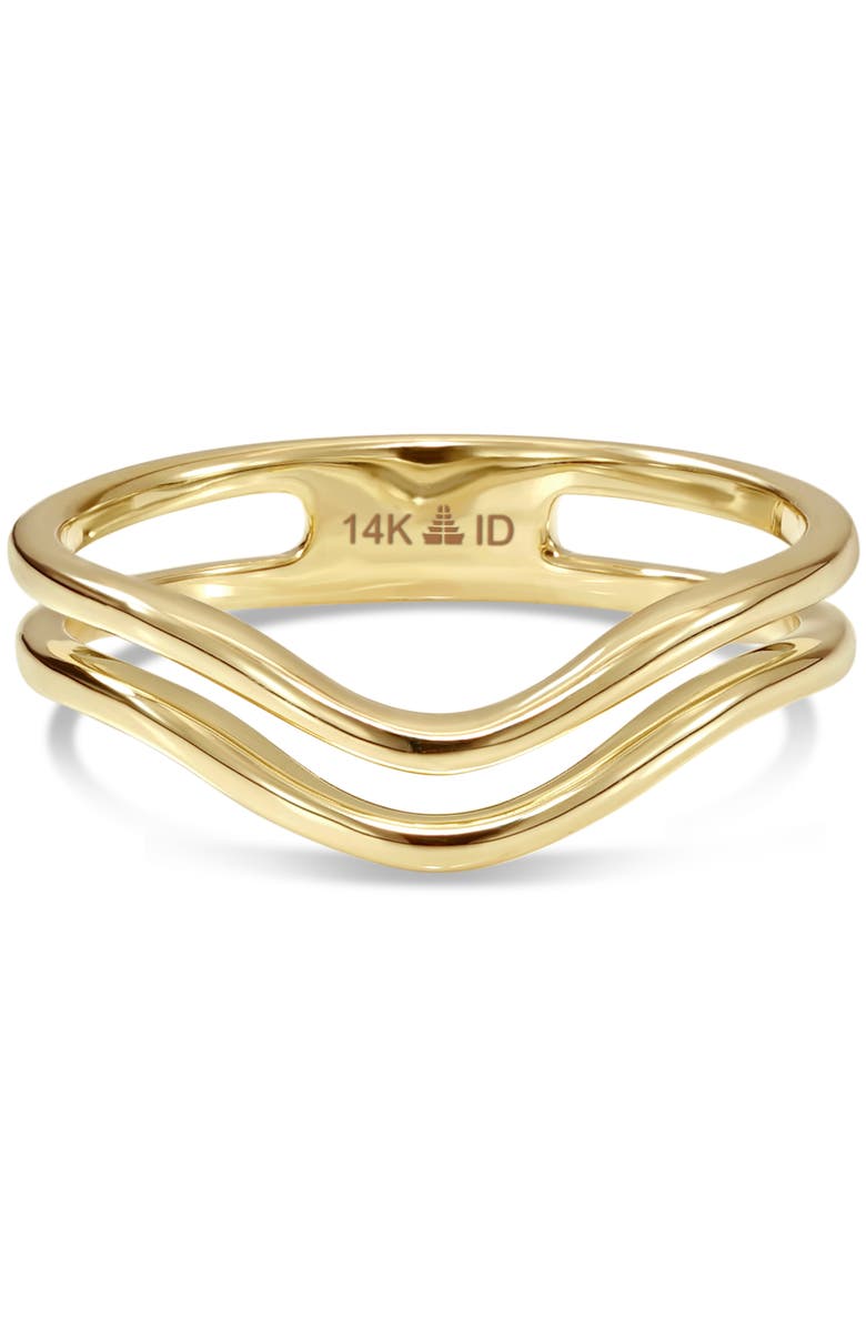 DEVATA Wishbone Arch Ring in 14K Gold, Main, color, Yellow Gold