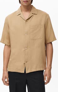 MANGO Regular Fit Camp Shirt