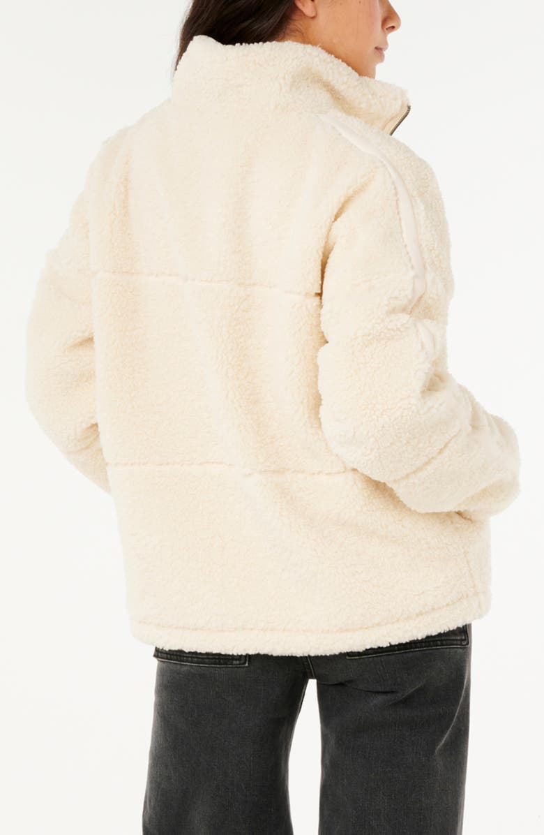 Rip Curl Cala Nights Textured Fleece Zip-Up Jacket, Alternate, color, Lily