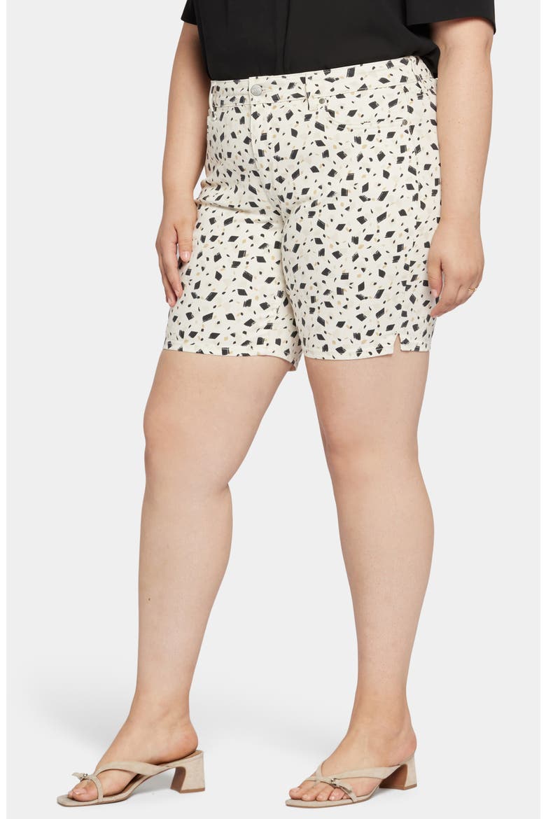 Ella Print Side Slit Denim Shorts, Alternate, color, ELLENSBURG