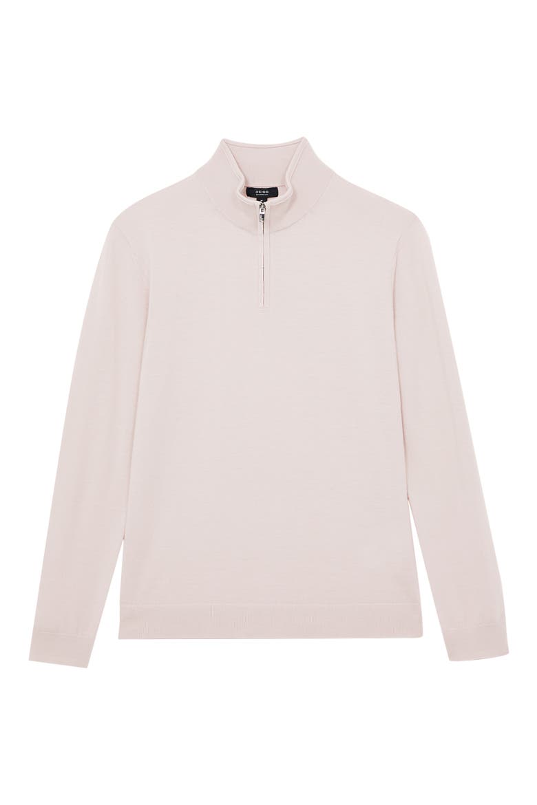 Blackhall Quarter Zip Wool Sweater, Alternate, color, STONE MOULINE