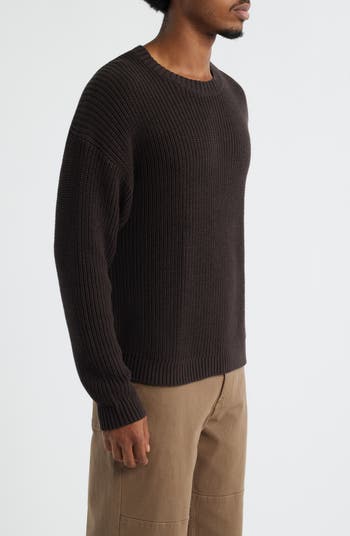 Oversize Cotton Crewneck Sweater