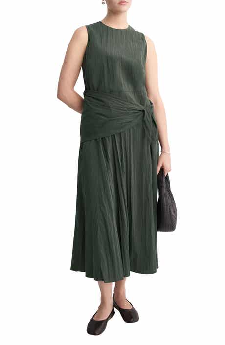 Sleeveless Sash Tie Dress