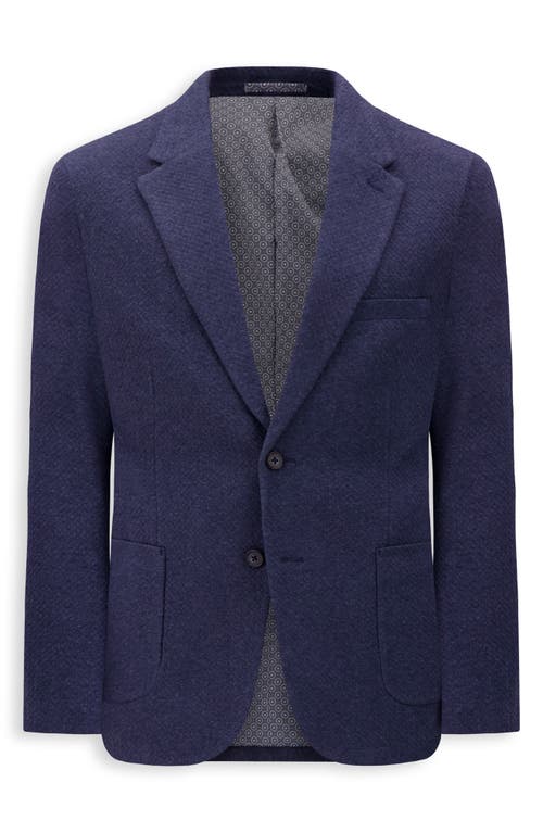 Victor Emmanuel Modern Fit Textured Knit Cotton Blend Sport Coat In Blue