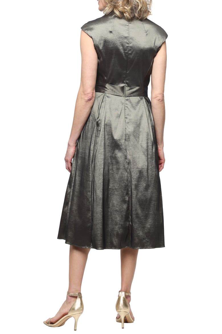 Stretch Taffeta Cocktail Dress, Alternate, color, OLIVE