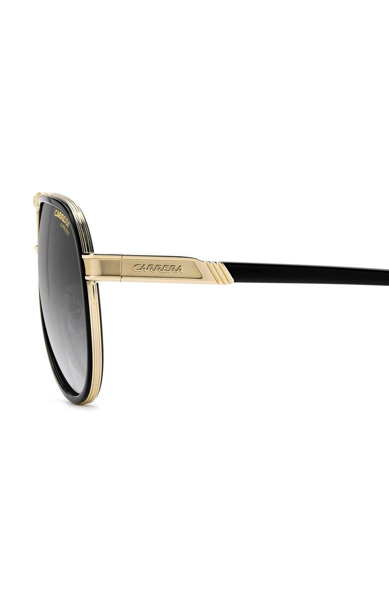 Carrera Eyewear 61mm Gradient Pilot Sunglasses, Alternate, color, Black Gold/ Dark Grey