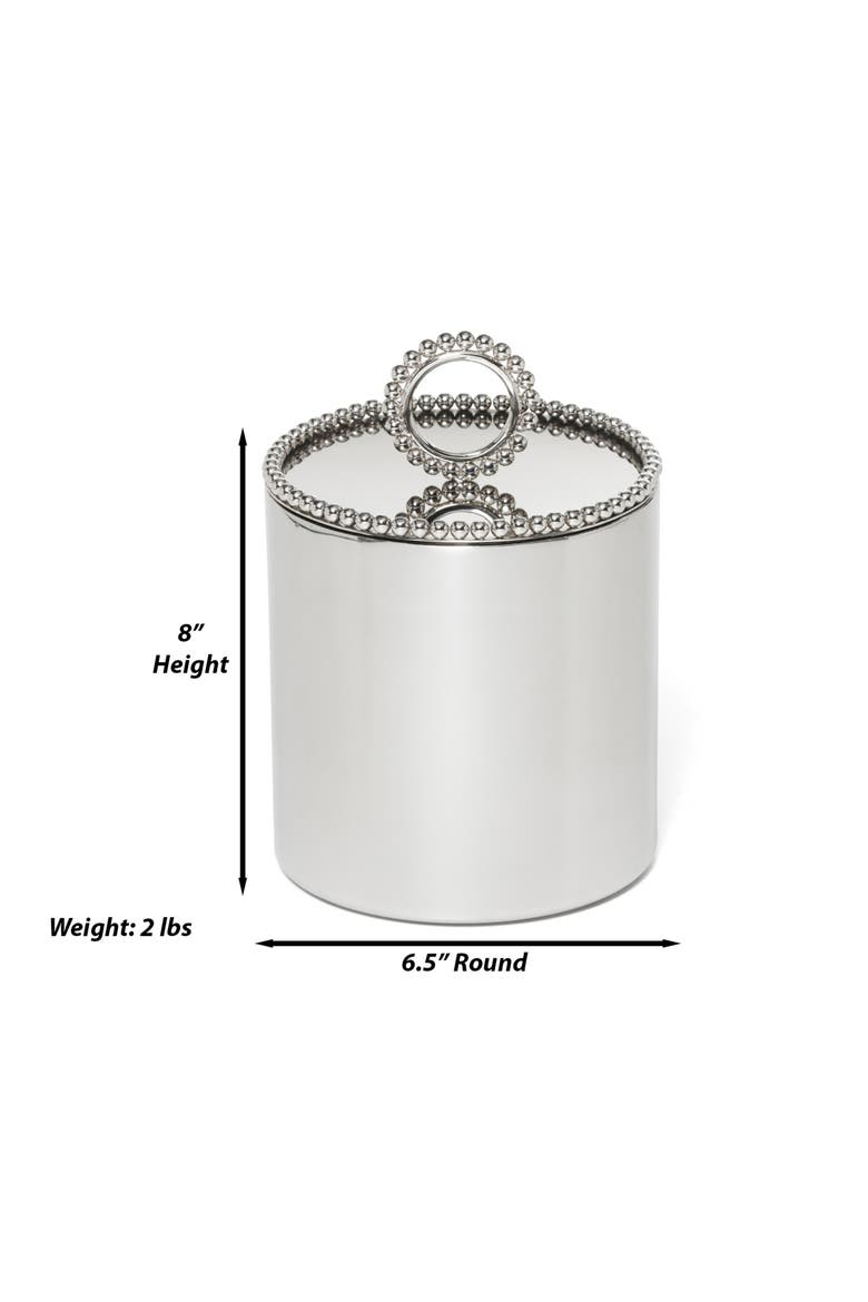 Pearl Collection Bar Ice Bucket with Lid, Alternate, color, SILVER