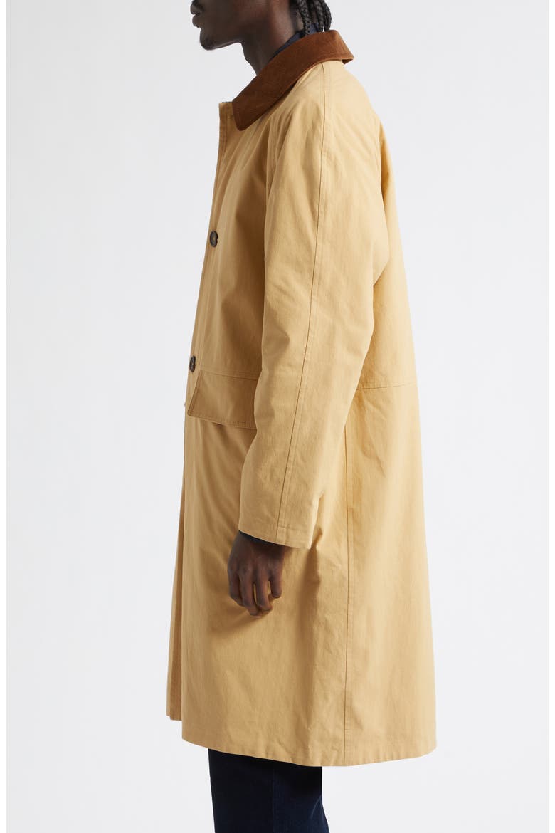 Reversible Linen & Cotton Mackintosh Coat, Alternate, color, BEIGE CHECK