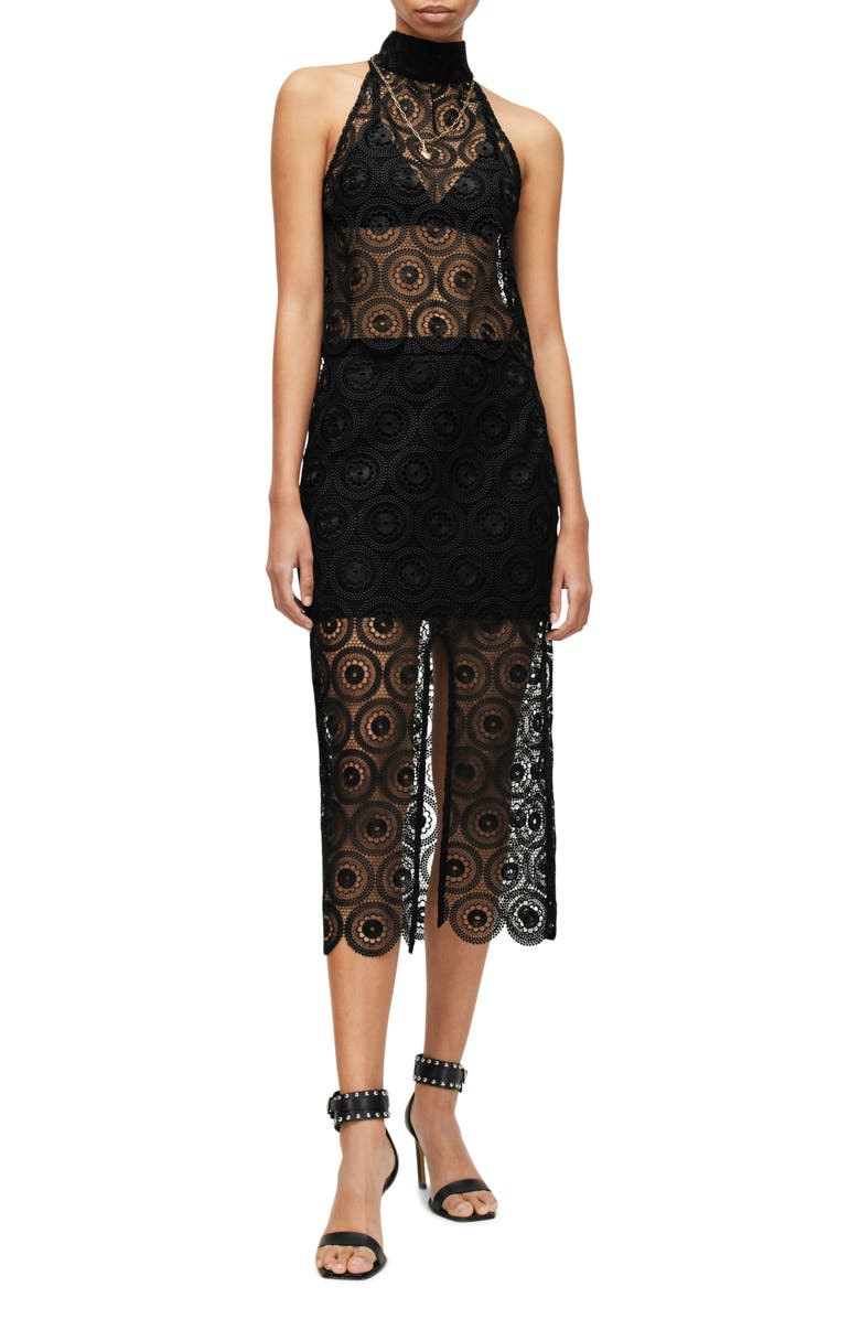 AllSaints Lana Circle Lace Top, Alternate, color, 